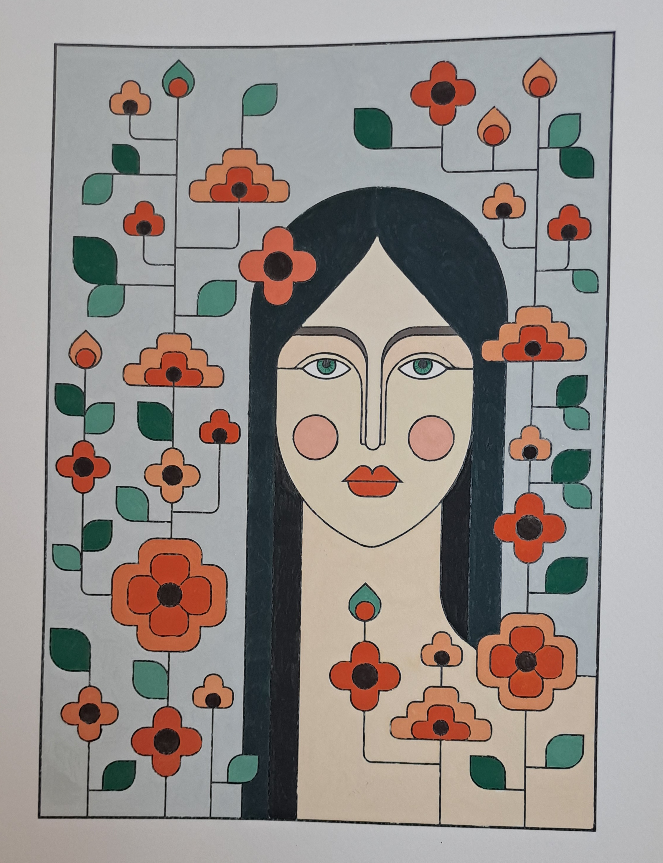 نمونه کار رنگ شناسی هنرجوی صاحو