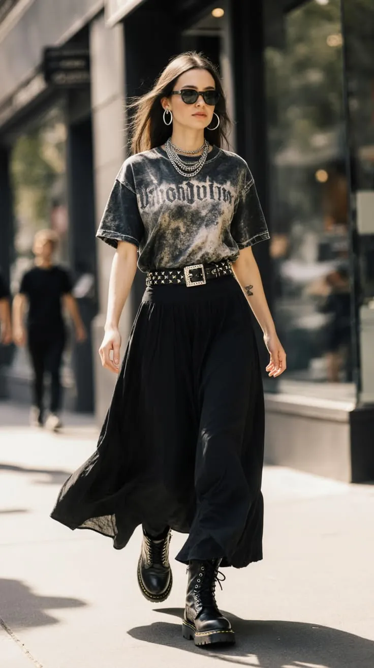 24 Summer Black Maxi Skirt Outfit Combinations That Make Simple Pieces Look Better