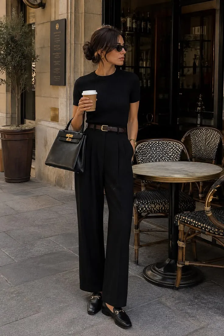 Black Quiet Luxury Outfit _ Old Money Style