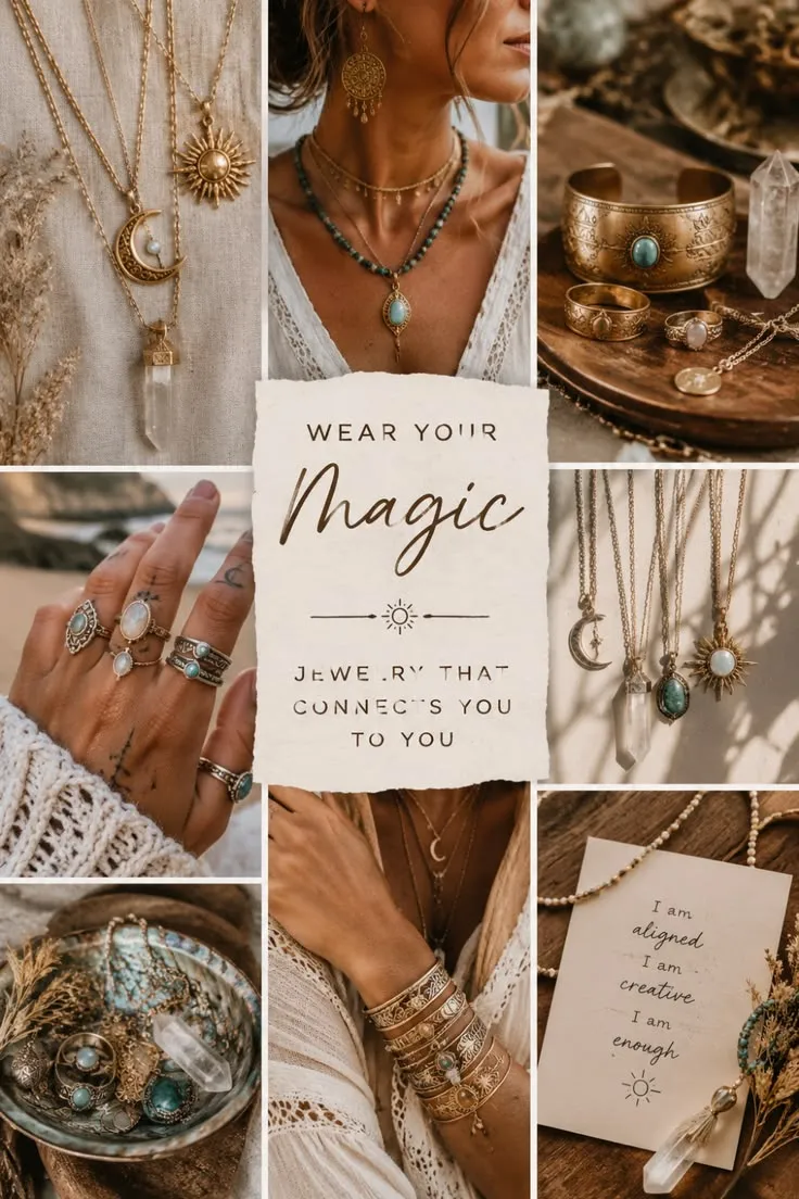 Boho Jewelry Inspiration Board That Will Have You Dreaming in Earthy Layers Boho Jewelry Inspiration Board That Will Have You Dreaming in Earthy Layers