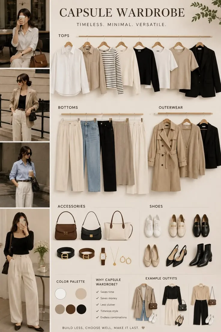 Capsule Wardrobe Inspiration 🤍 _ Minimal Closet Essentials & Timeless Style (2) Capsule Wardrobe Inspiration 🤍 _ Minimal Closet Essentials & Timeless Style (2)