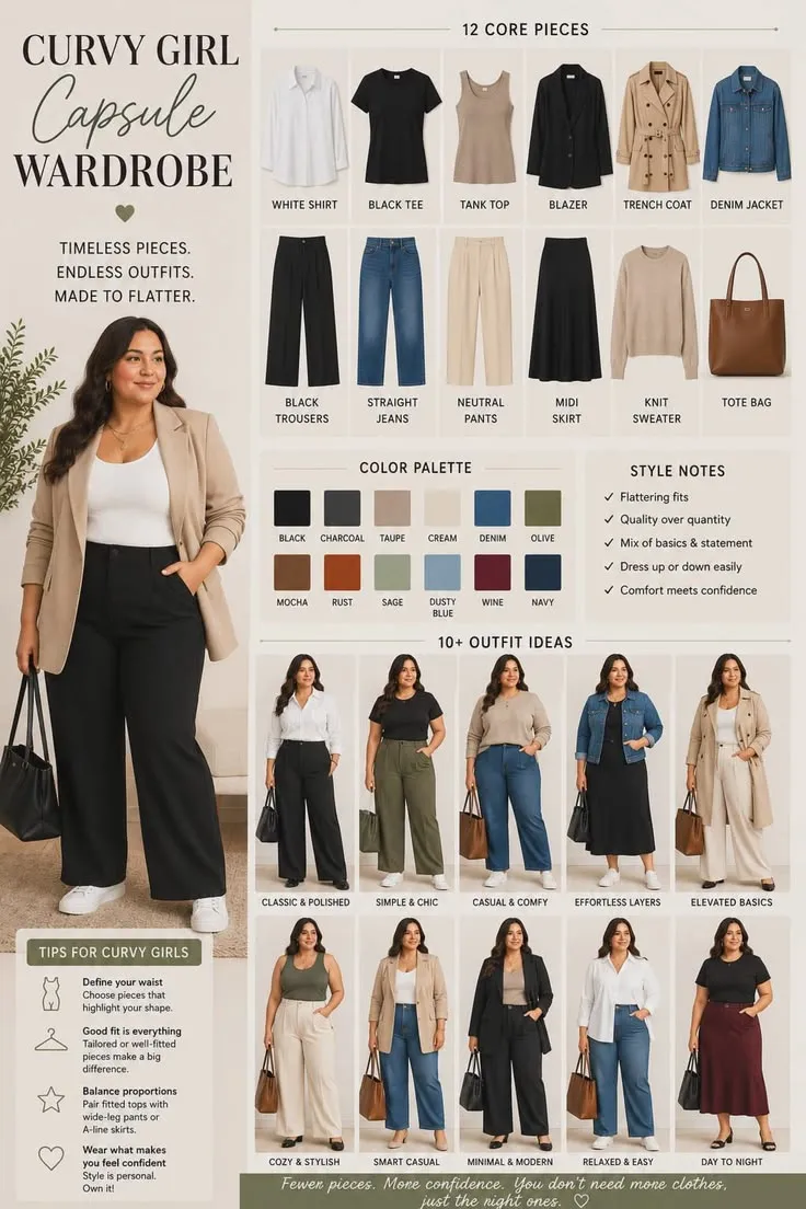 Curvy Girl Capsule Wardrobe Essentials for Effortless Style