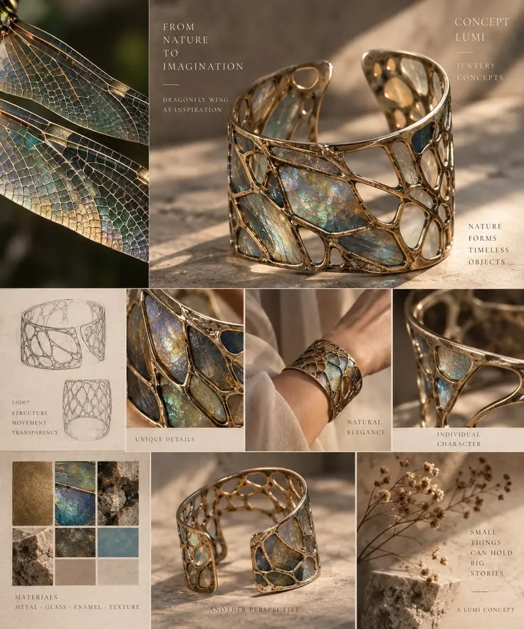 Dragonfly Wing Cuff _ Nature-Inspired Jewellery Concept by Lumi