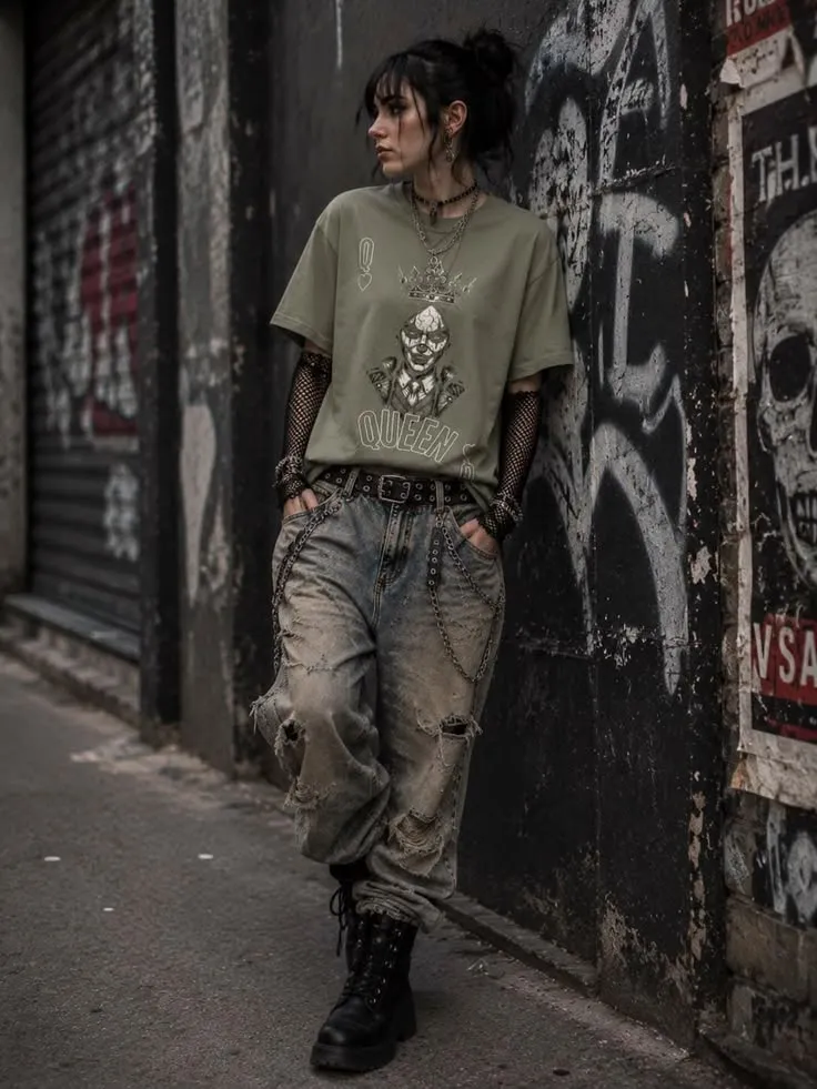 Grunge Glow_ Edgy 90s Street Style