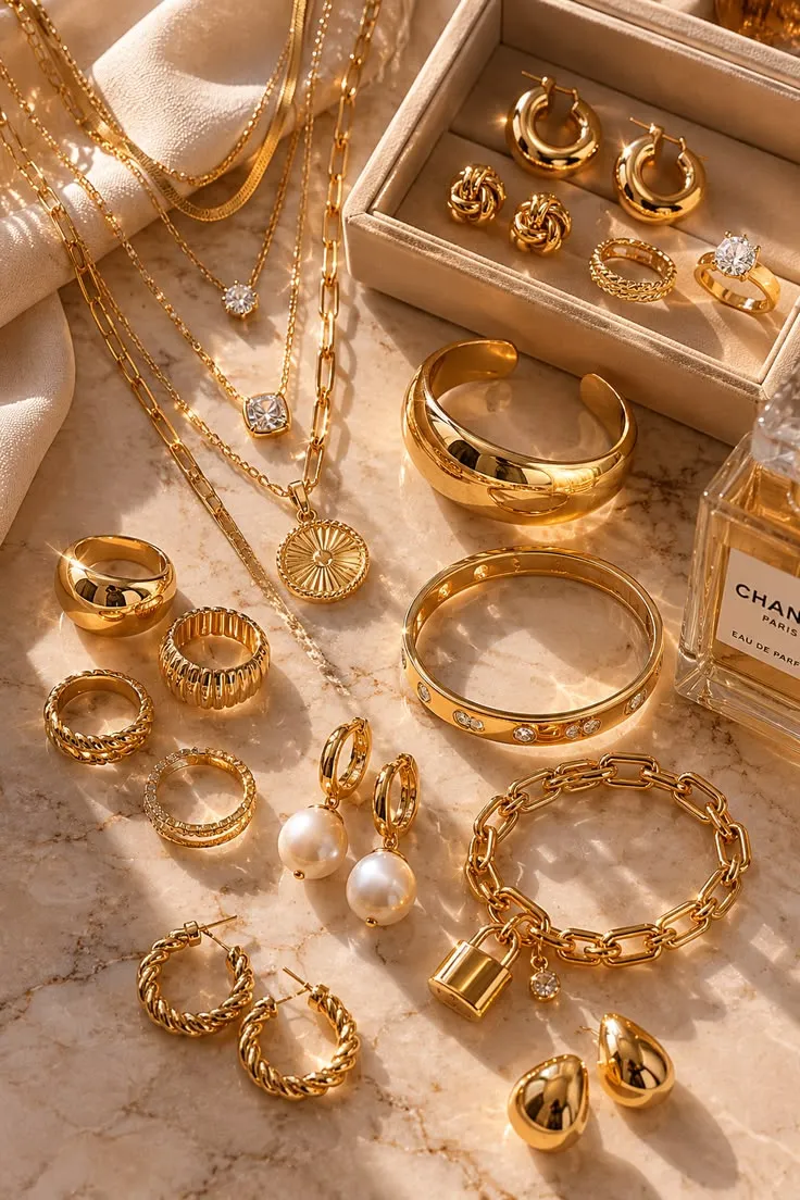How to Stack Gold Jewelry Like an It-Girl
