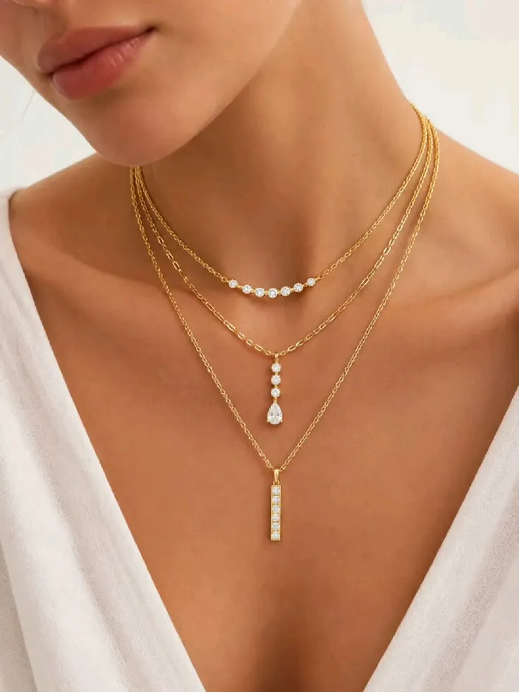 Layered Necklaces for Women 14K Gold Plated Dainty Layered Necklaces for Women 14K Gold Plated Dainty