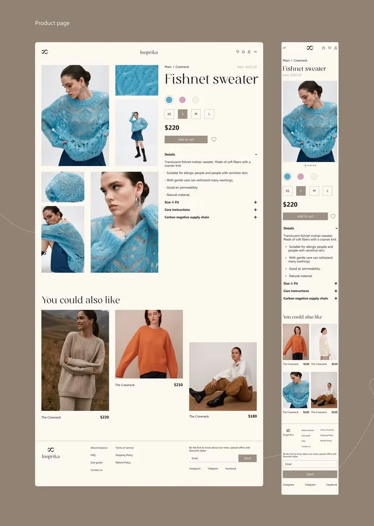 Looprika _ e-commerce concept - Katerina Razumikhina Looprika _ e-commerce concept - Katerina Razumikhina