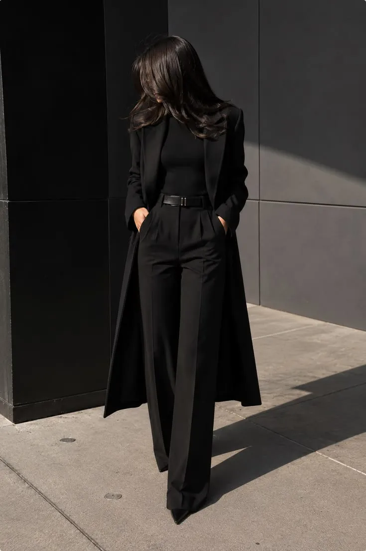 Luxury All Black Outfit Ideas _ Minimalist Chic Fashion