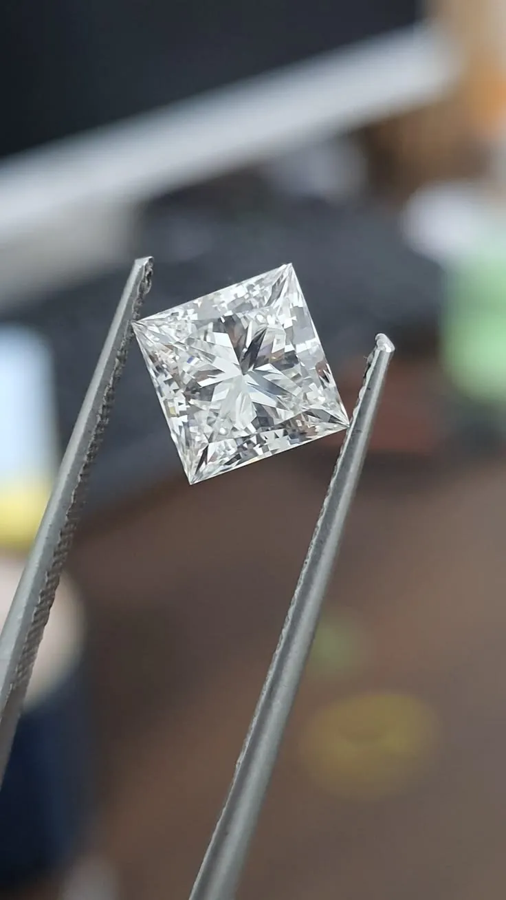 Princess Cut Labor Diamanten Für Solitaire Ring, IGI Zertifizierter CVD Diamant Schmuck Für Sie, Lose Diamant Verlobungsring im Princess Cut