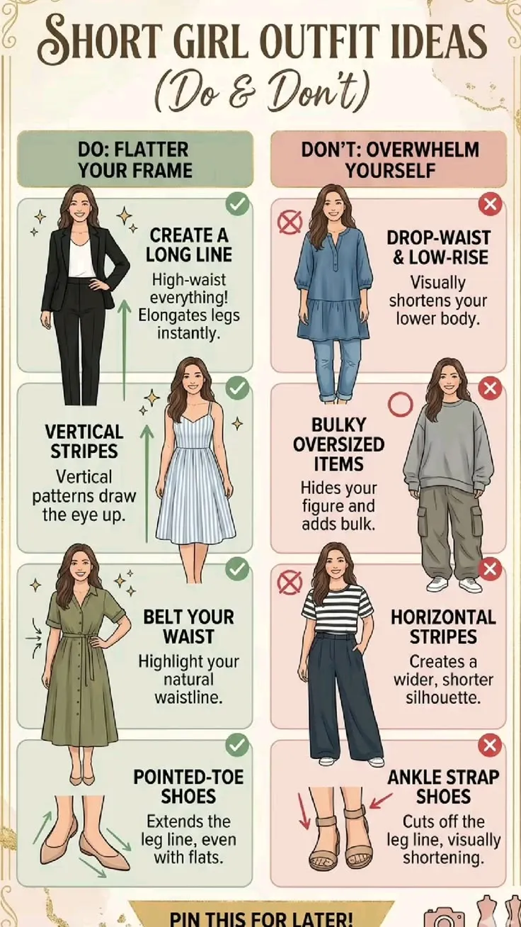 Short Girl Styling Hacks_ How to Look Taller & Slimmer _ Petite Fashion Guide (2) Short Girl Styling Hacks_ How to Look Taller & Slimmer _ Petite Fashion Guide (2)