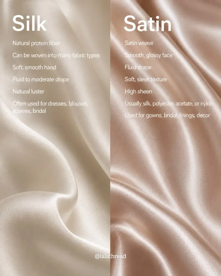 Silk vs Satin_ What’s the Difference in Fabric_