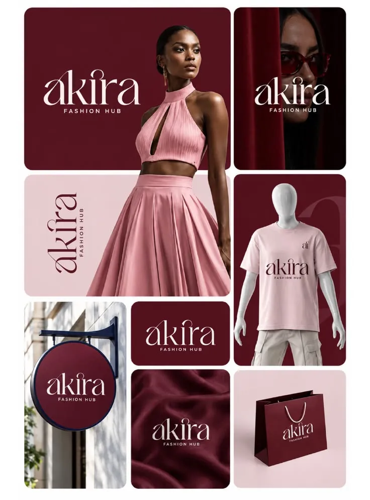 Visual Identity Showcase_ Akira Fashion Hub 🌹 Visual Identity Showcase_ Akira Fashion Hub 🌹