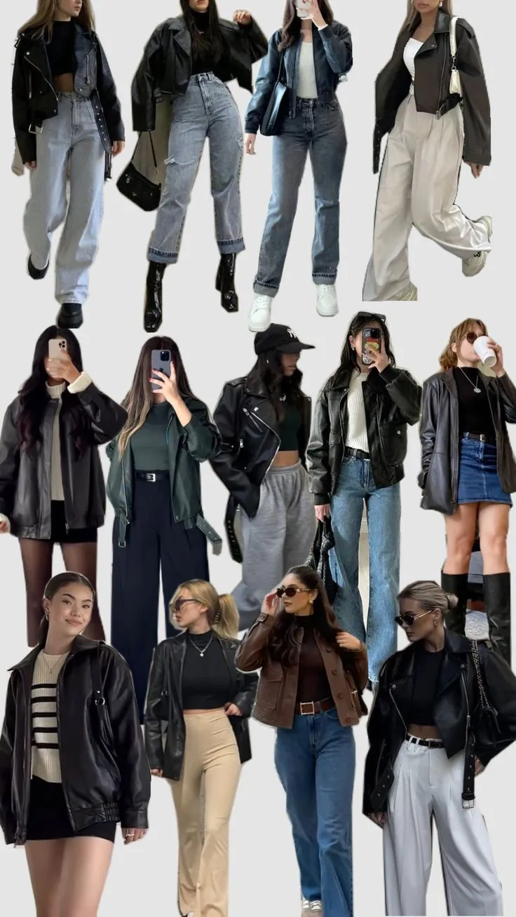 aesthetic leather jacket outfit ideas for winter season_ aesthetic leather jacket outfit ideas for winter season_